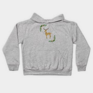 Reindeer (light background) Kids Hoodie